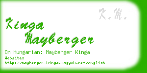 kinga mayberger business card